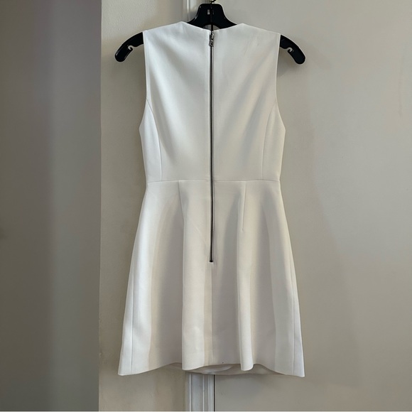 Alice + Olivia Kelsey Asymmetrical Mini Dress in Off White - Picture 4 of 5